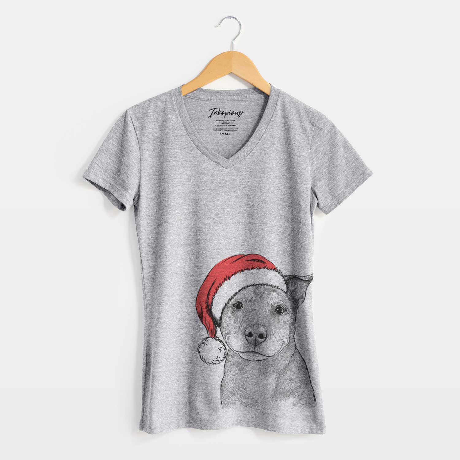 Santa Cody the Catahoula Mix - Women's V-neck Shirt