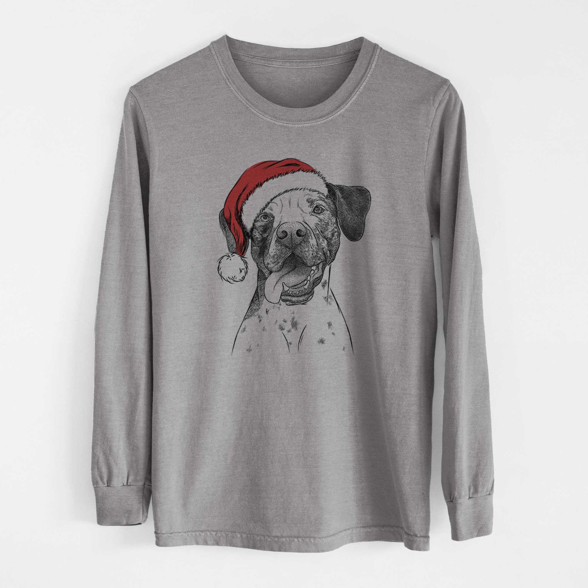 Santa Cola the Catahoula - Heavyweight 100% Cotton Long Sleeve