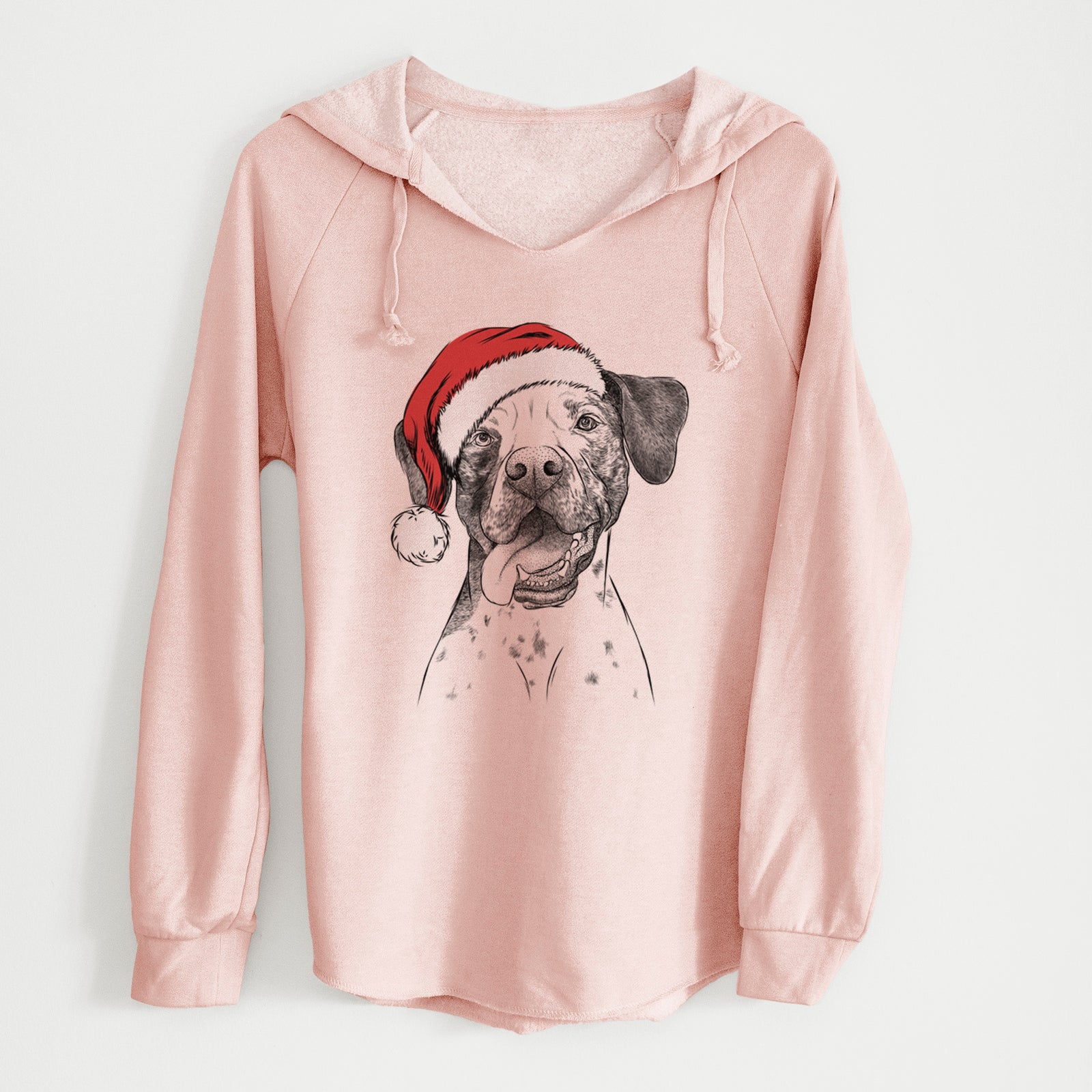 Santa Cola the Catahoula - Cali Wave Hooded Sweatshirt