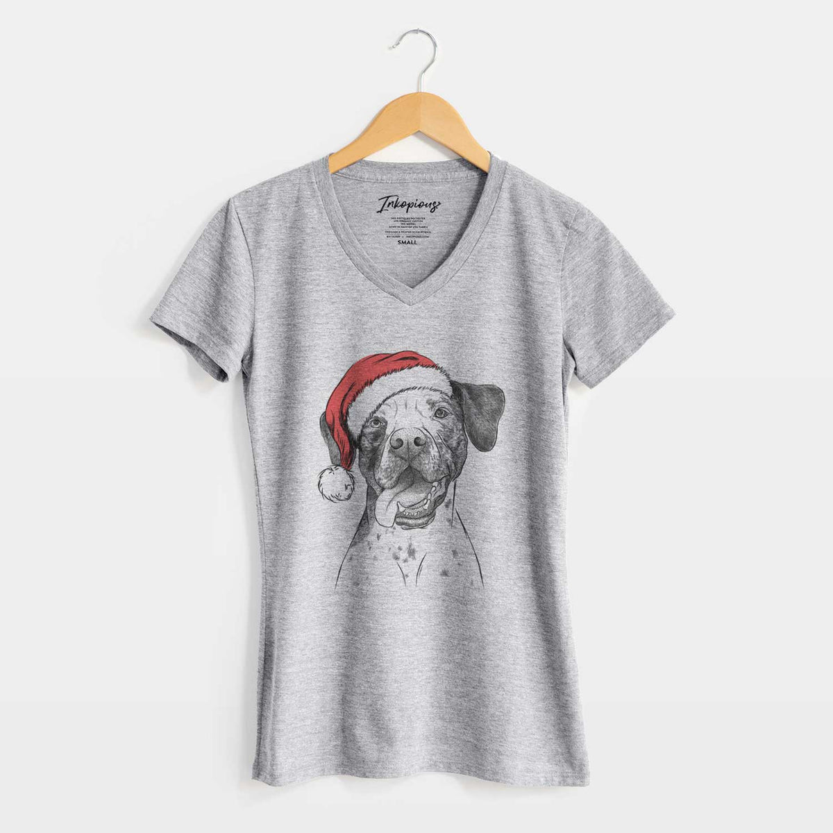 Santa Cola the Catahoula - Women's V-neck Shirt