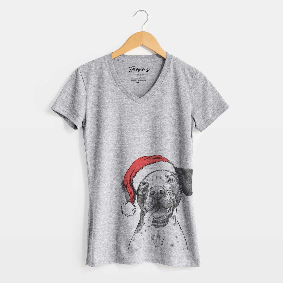 Santa Cola the Catahoula - Women's V-neck Shirt
