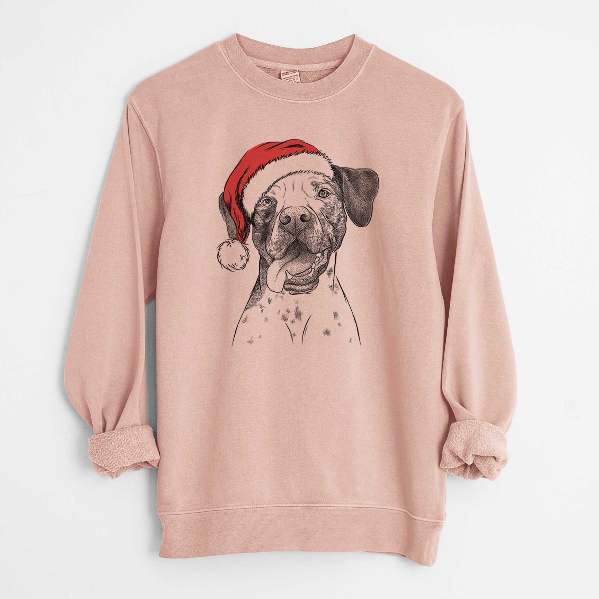 Santa Cola the Catahoula - Unisex Pigment Dyed Crew Sweatshirt