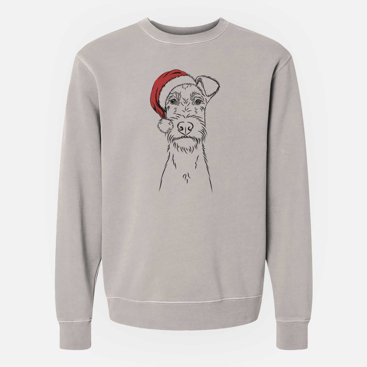 Santa Connor the Irish Terrier - Unisex Pigment Dyed Crew Sweatshirt