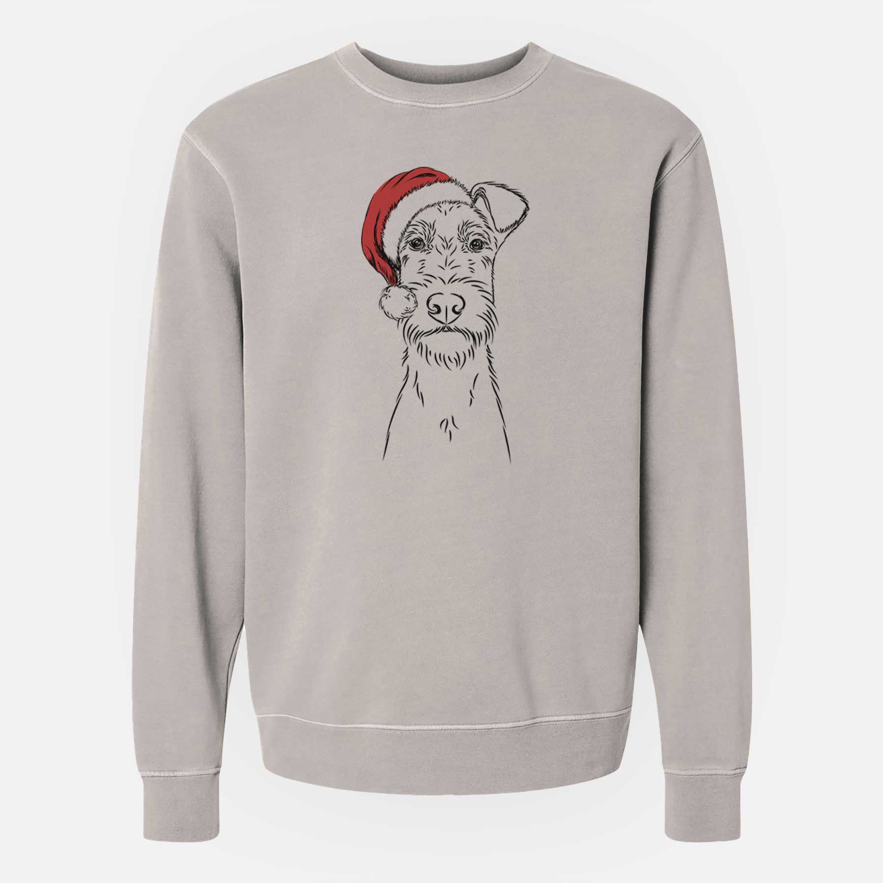 Santa Connor the Irish Terrier - Unisex Pigment Dyed Crew Sweatshirt