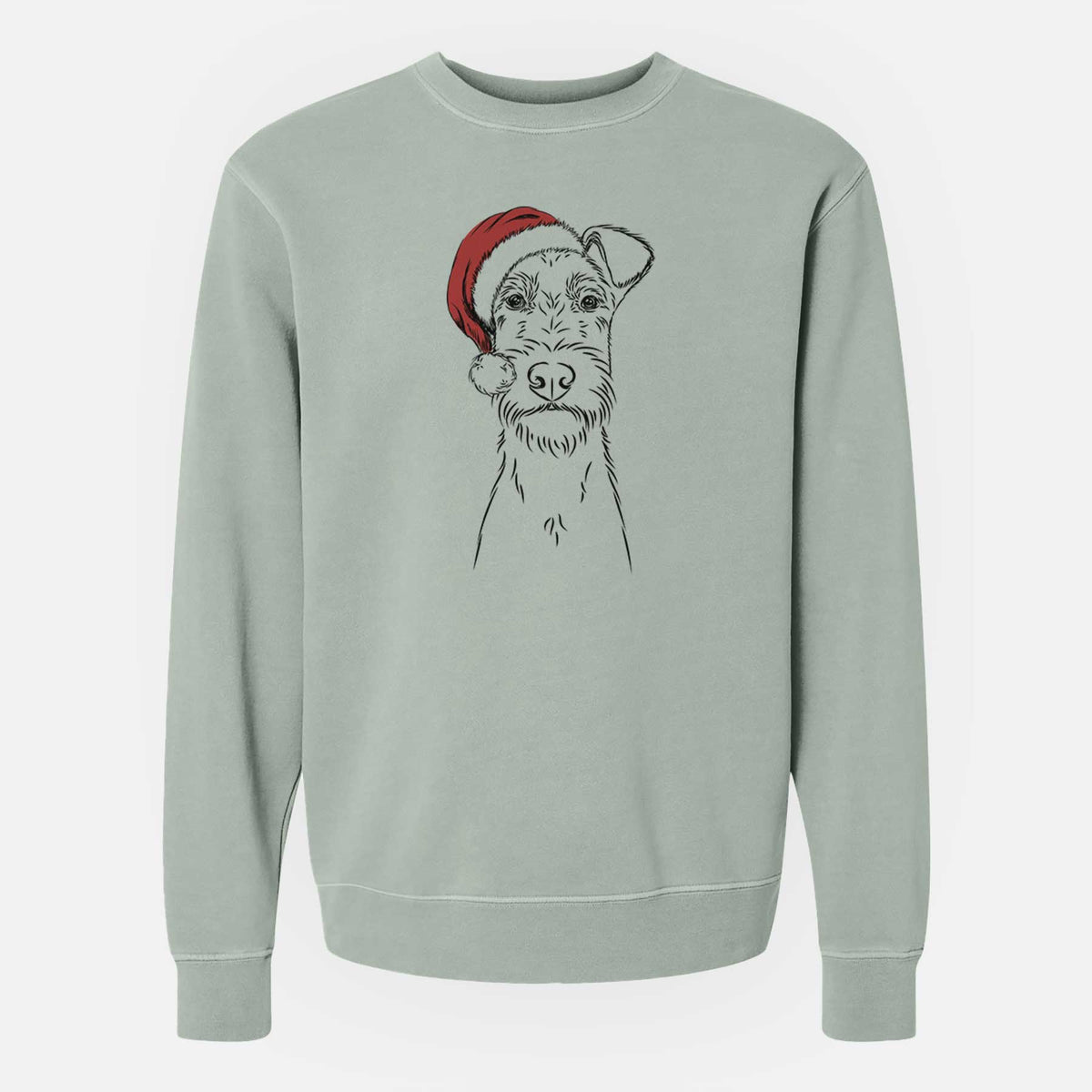 Santa Connor the Irish Terrier - Unisex Pigment Dyed Crew Sweatshirt