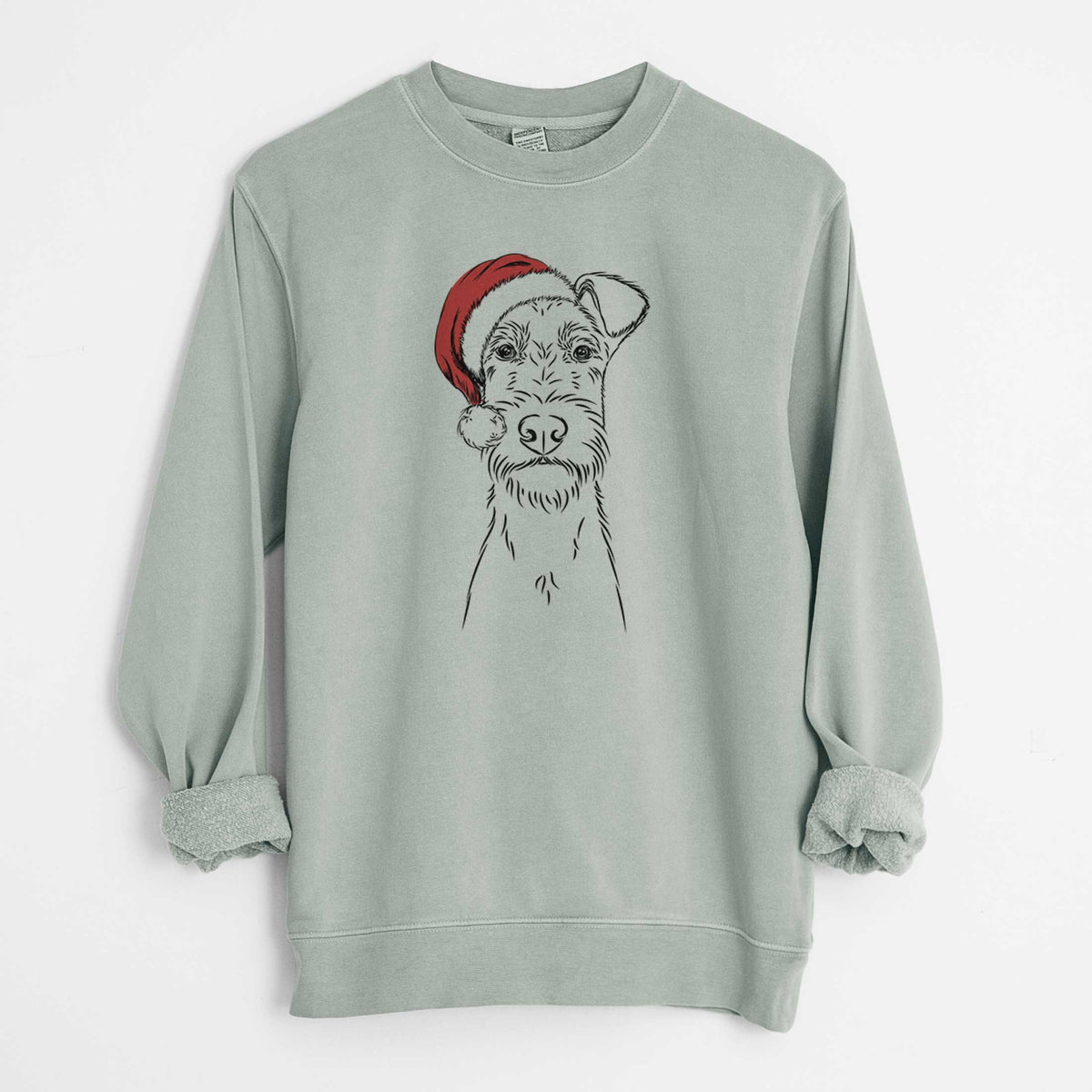 Santa Connor the Irish Terrier - Unisex Pigment Dyed Crew Sweatshirt