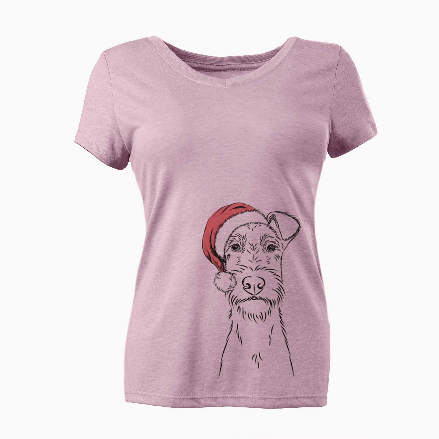 Santa Connor the Irish Terrier - Women's V-neck Shirt