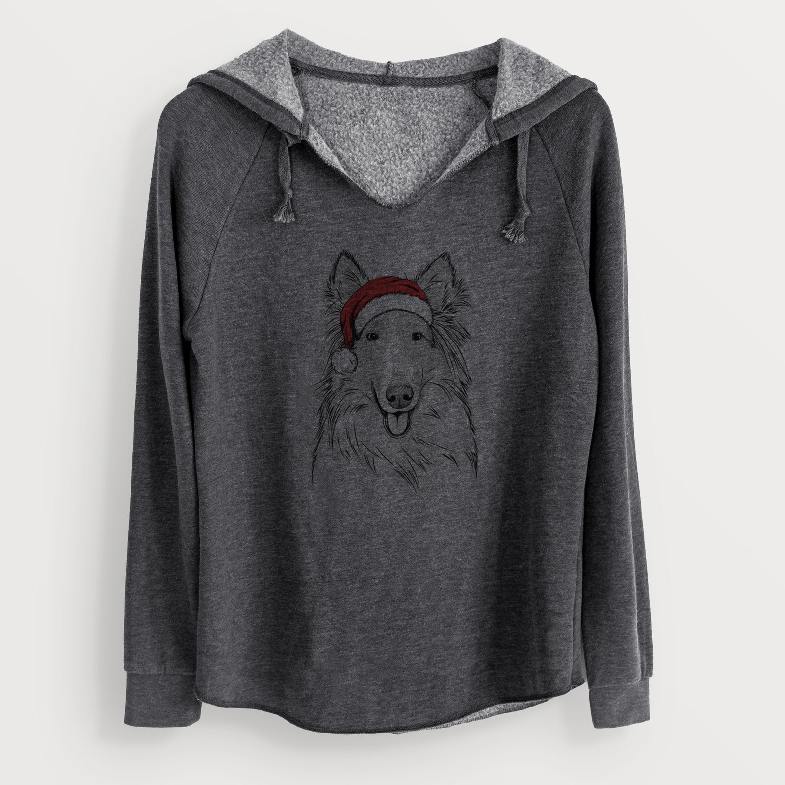Santa Conrad the Rough Collie - Cali Wave Hooded Sweatshirt
