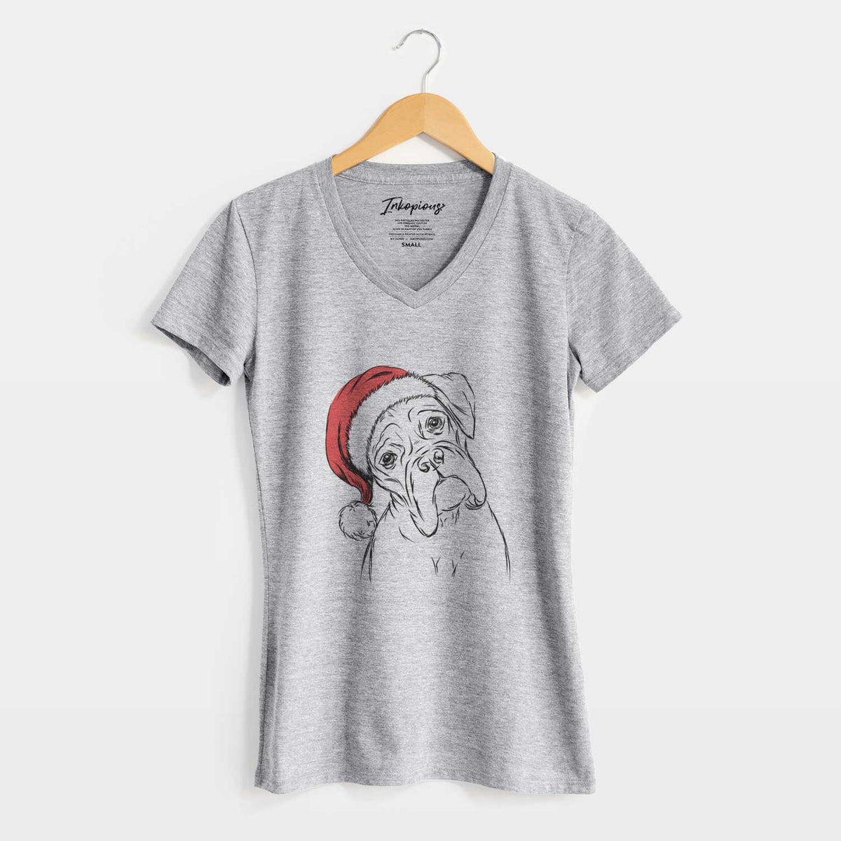 Santa Cooper the Boxer - Women's V-neck Shirt
