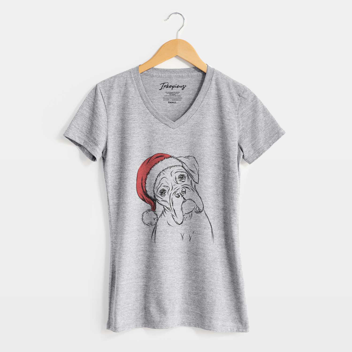 Santa Cooper the Boxer - Women's V-neck Shirt