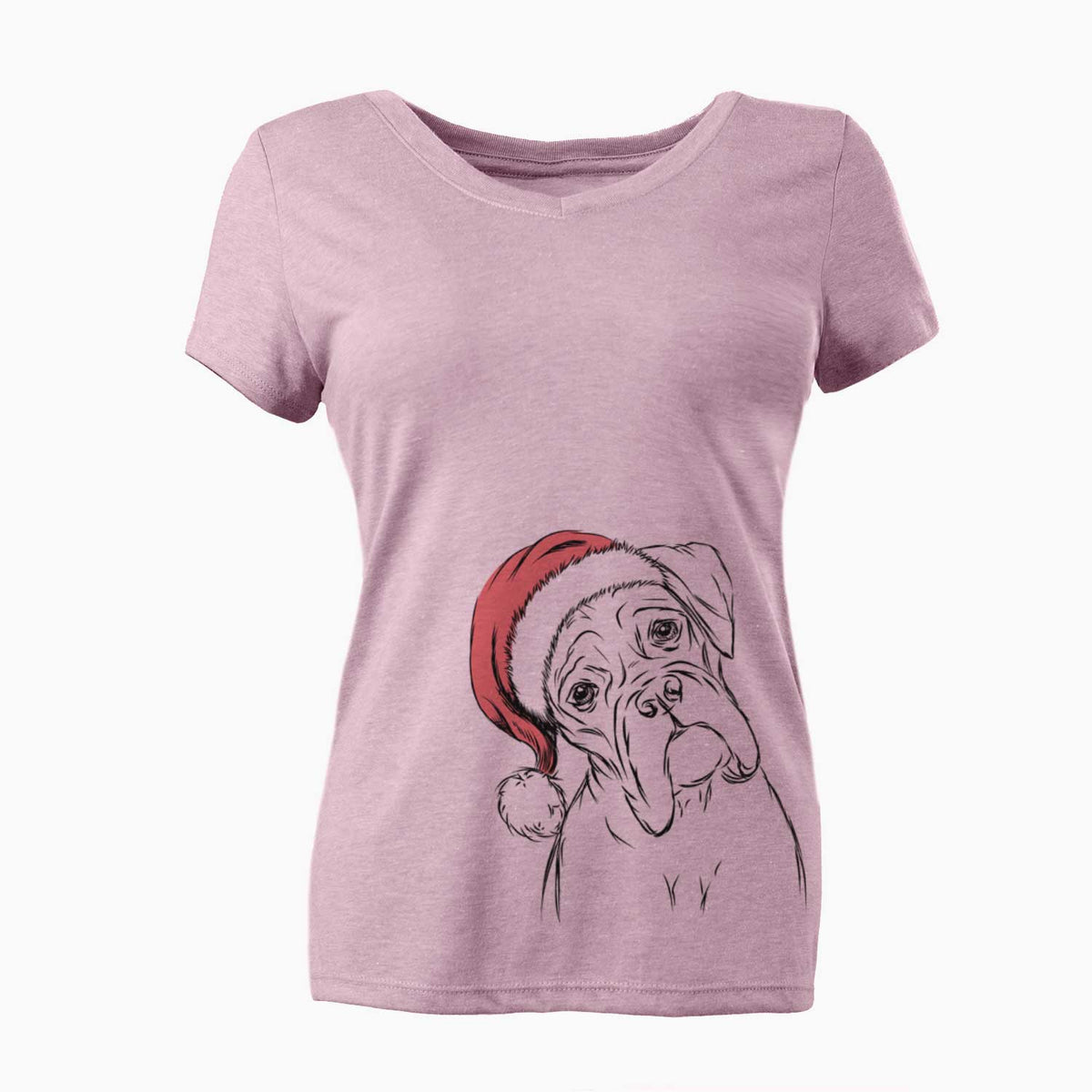 Santa Cooper the Boxer - Women's V-neck Shirt