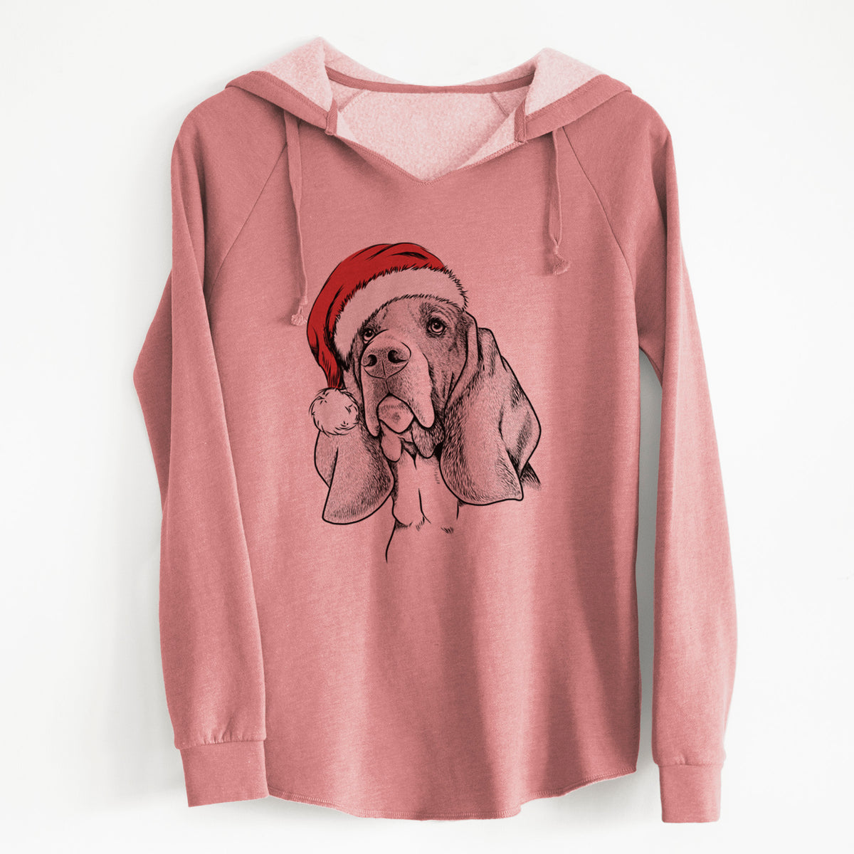 Santa Cooper the Basset Hound - Cali Wave Hooded Sweatshirt