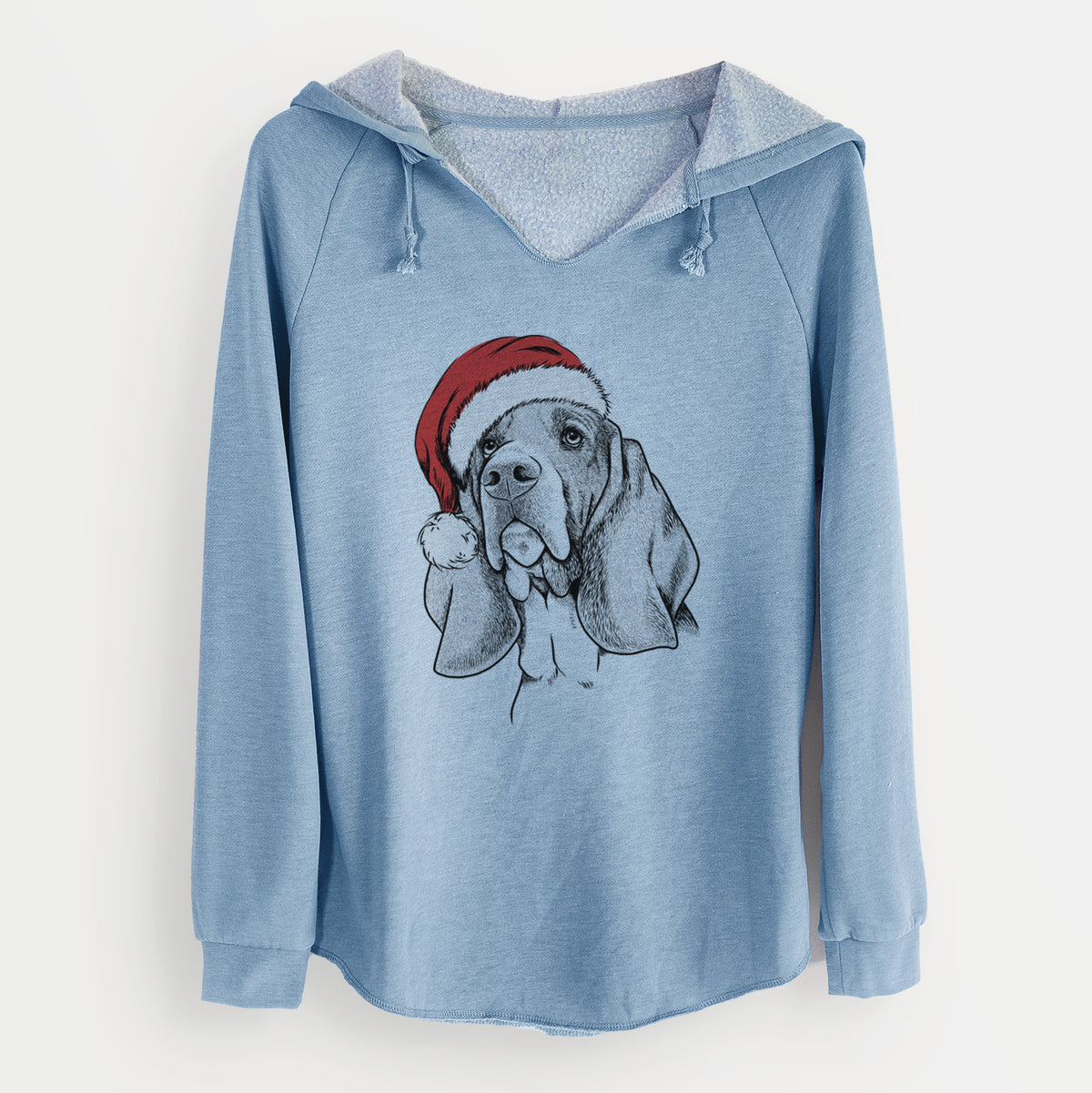 Santa Cooper the Basset Hound - Cali Wave Hooded Sweatshirt