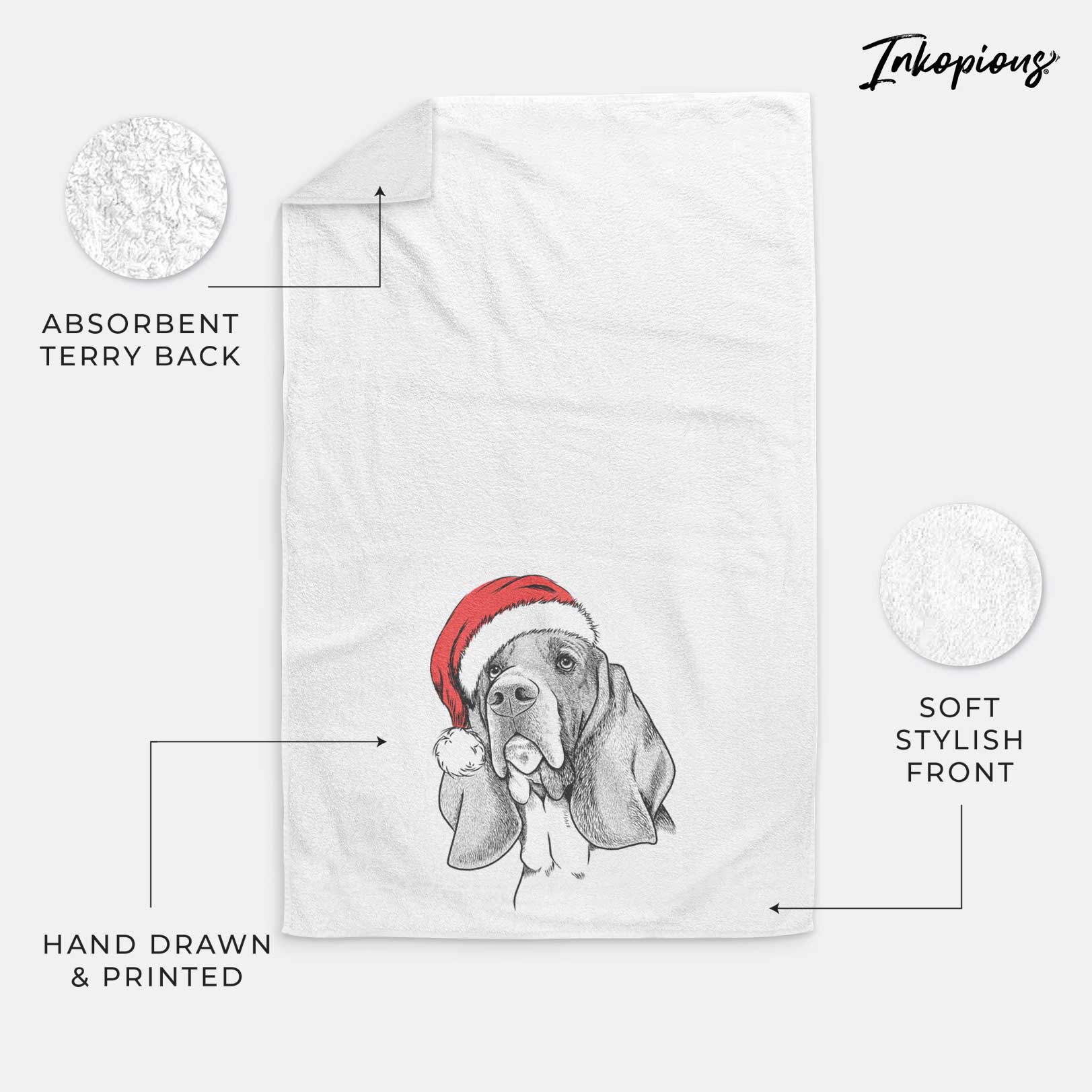 Cooper the Basset Hound Decorative Hand Towel