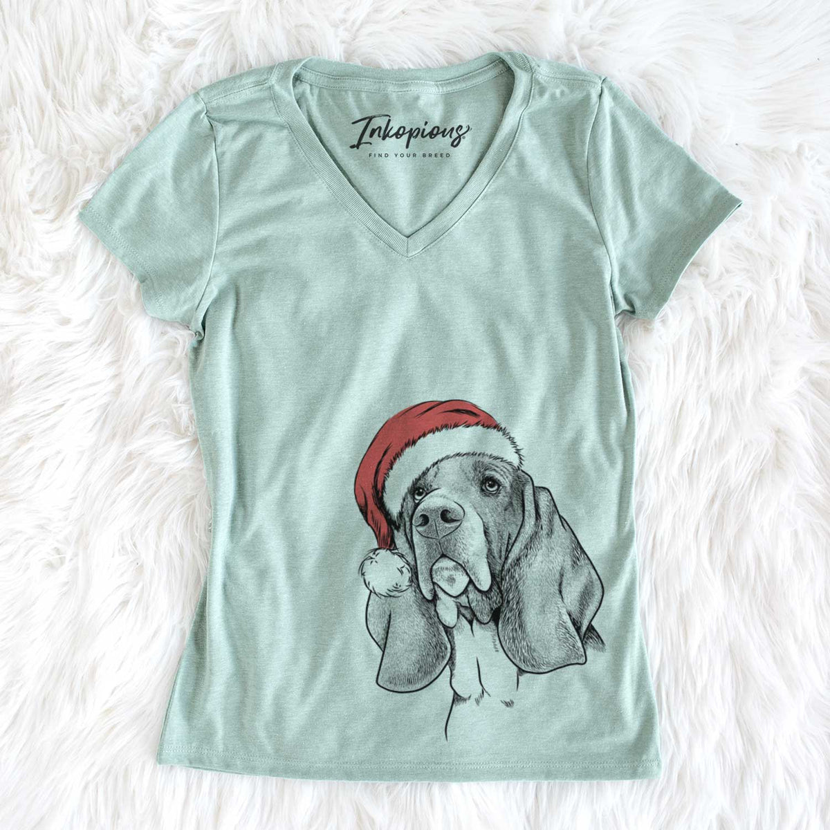 Cooper the Basset Hound - Women's V-neck Shirt