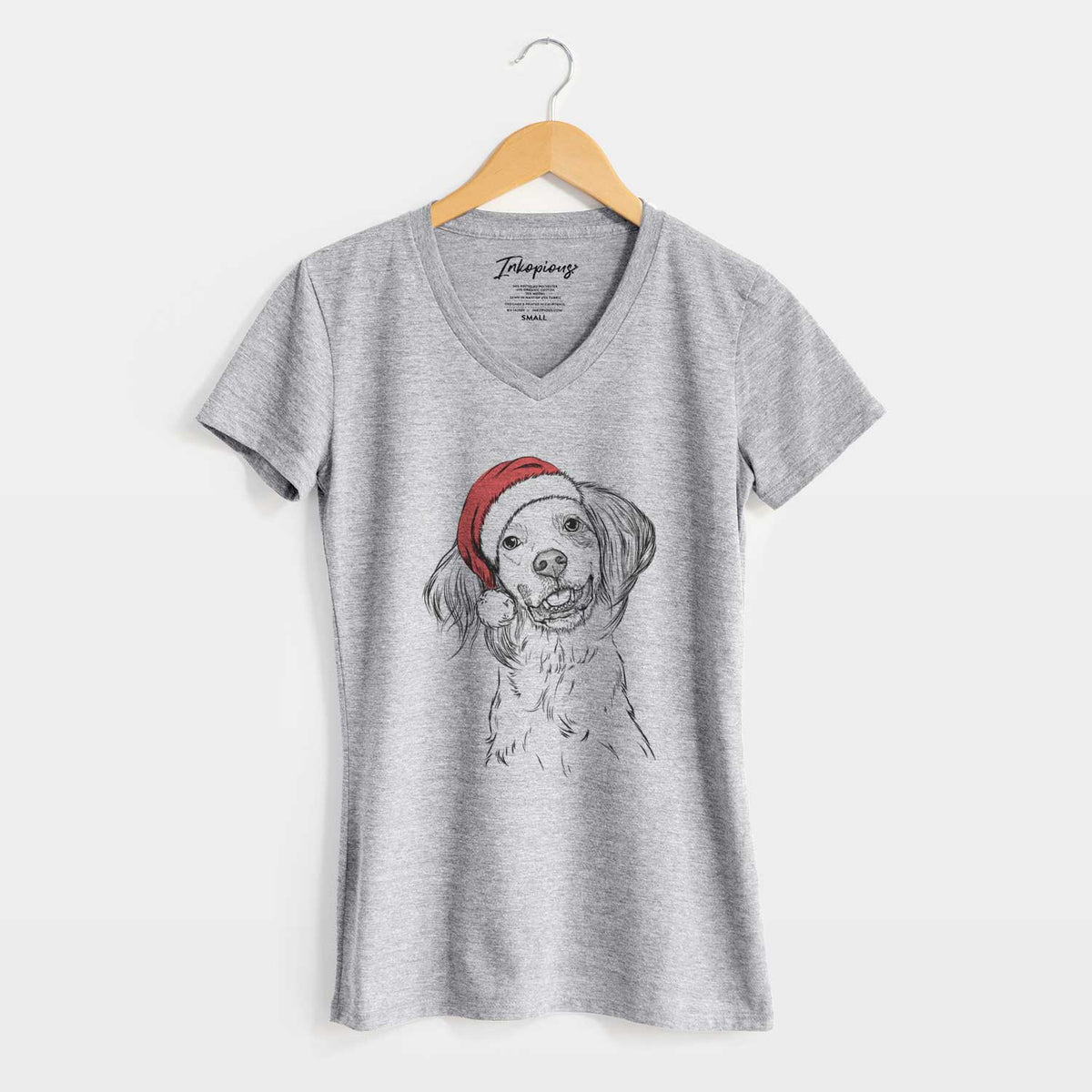 Santa Cooper the English Setter - Women's V-neck Shirt