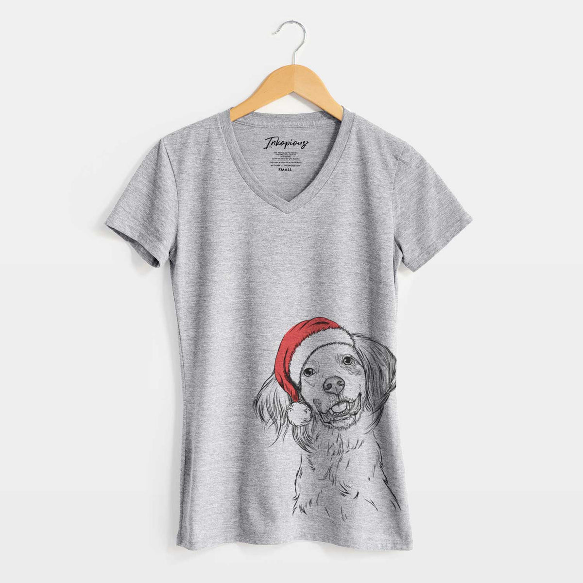 Santa Cooper the English Setter - Women's V-neck Shirt