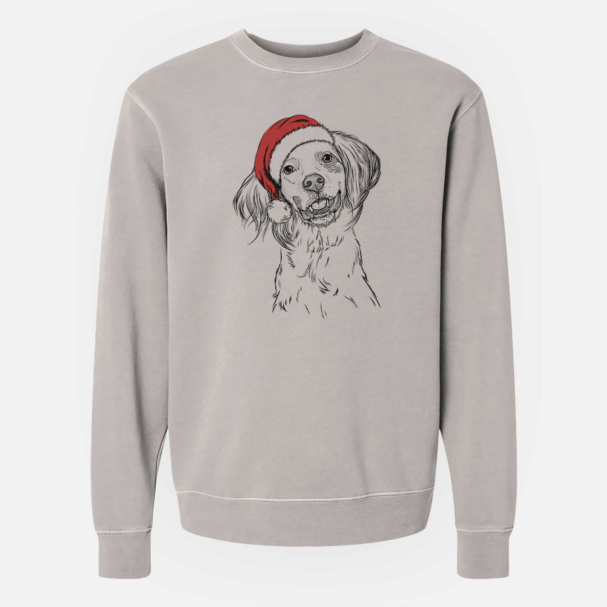 Santa Cooper the English Setter - Unisex Pigment Dyed Crew Sweatshirt