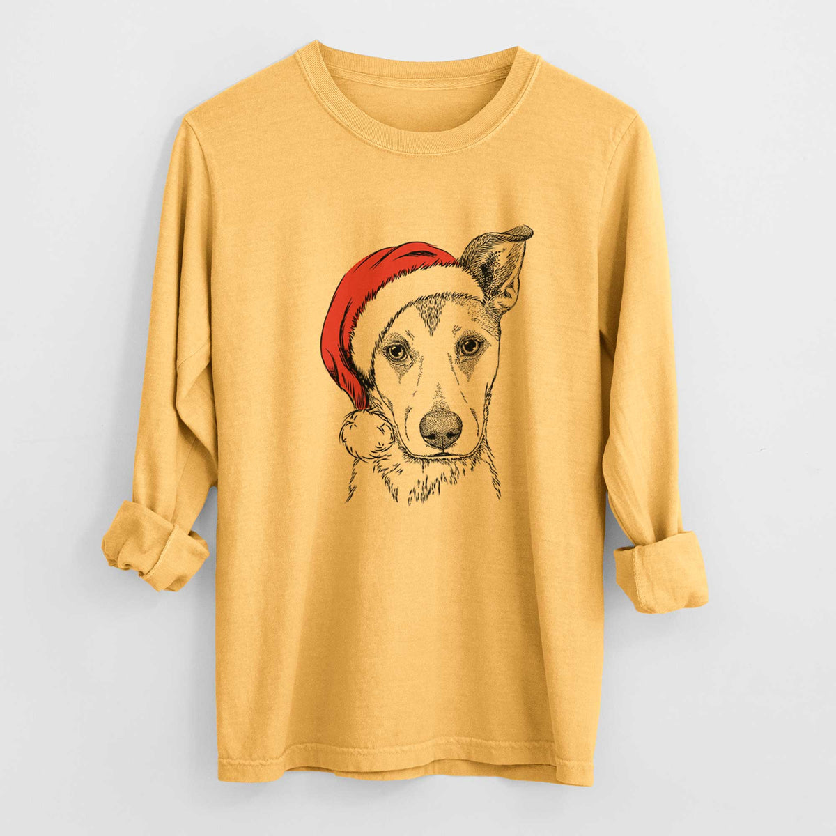 Santa Coral the Mixed Breed - Heavyweight 100% Cotton Long Sleeve