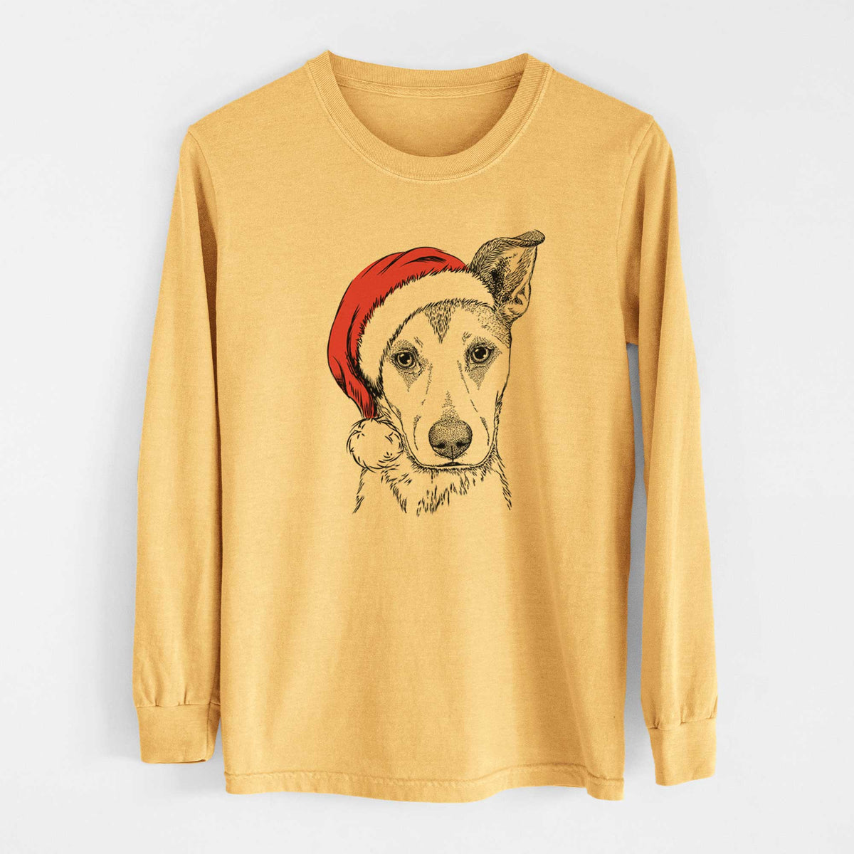 Santa Coral the Mixed Breed - Heavyweight 100% Cotton Long Sleeve