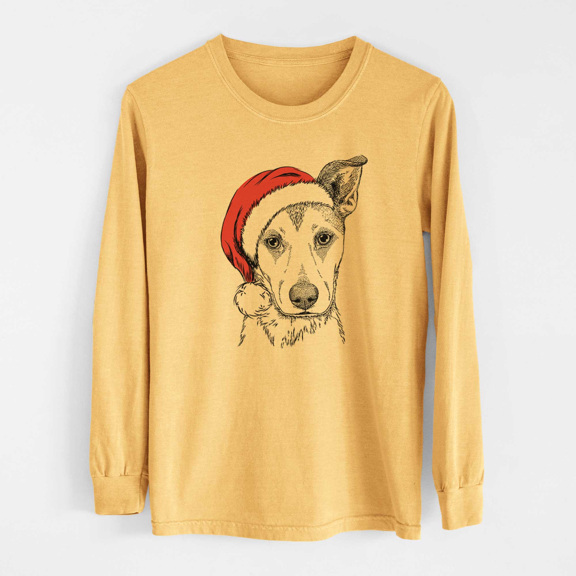 Santa Coral the Mixed Breed - Heavyweight 100% Cotton Long Sleeve