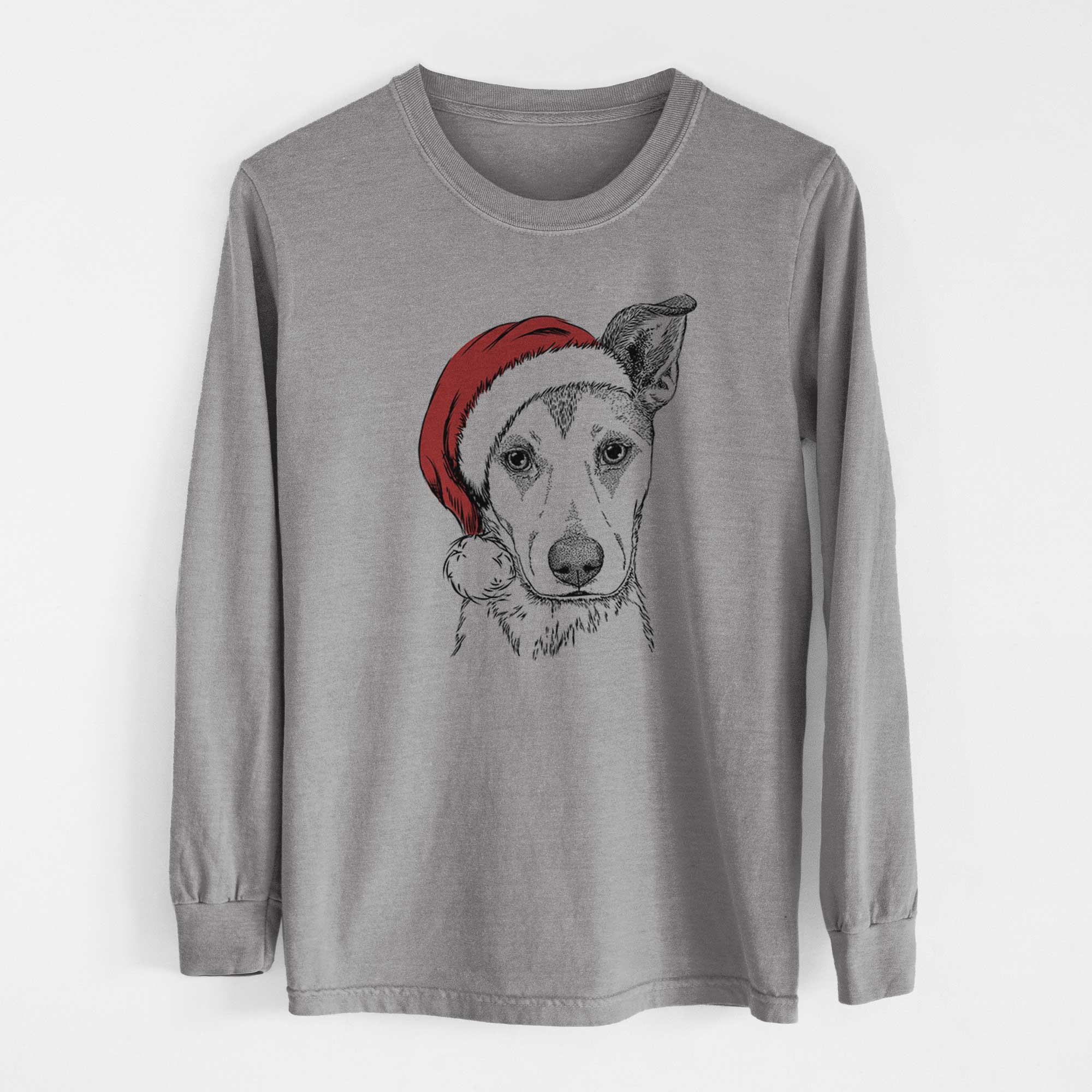 Santa Coral the Mixed Breed - Heavyweight 100% Cotton Long Sleeve