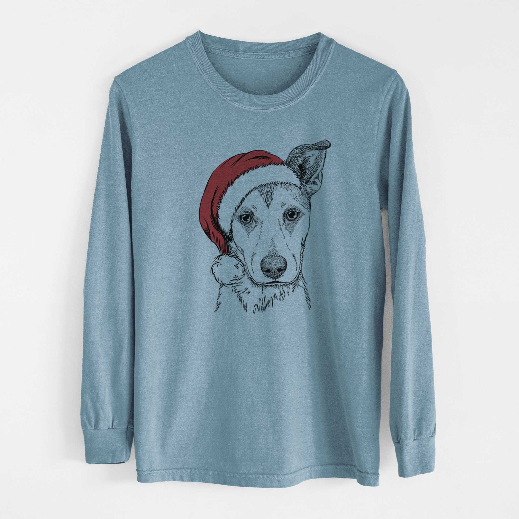 Santa Coral the Mixed Breed - Heavyweight 100% Cotton Long Sleeve