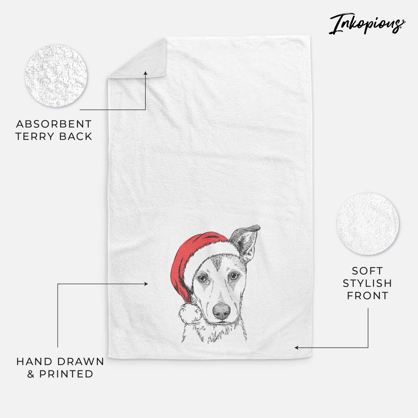 Coral the Mixed Breed Decorative Hand Towel