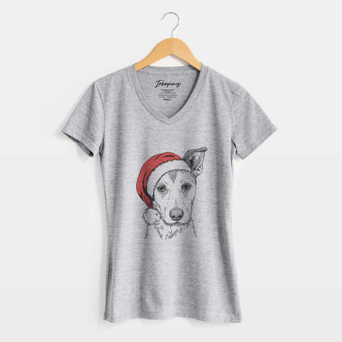 Santa Coral the Mixed Breed - Women's V-neck Shirt