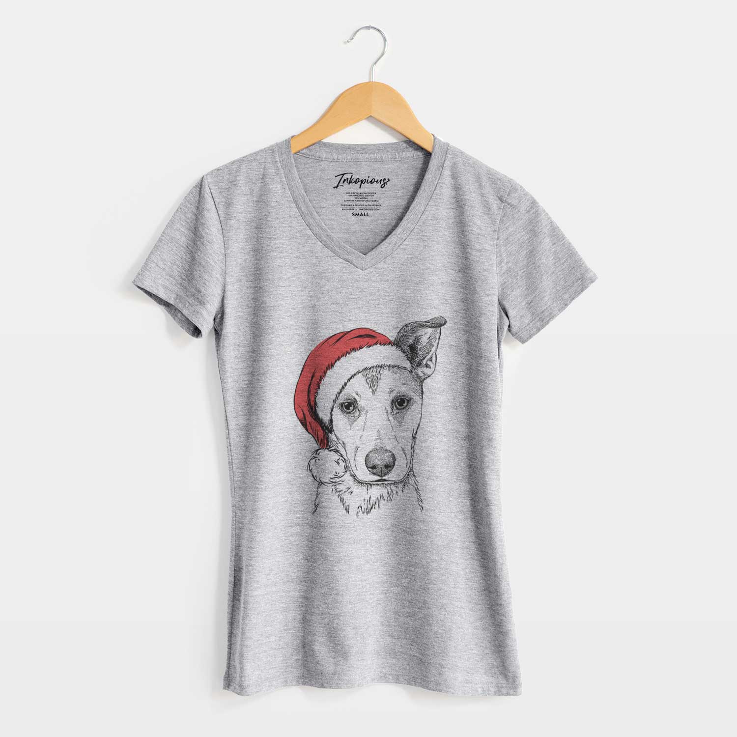 Santa Coral the Mixed Breed - Women's V-neck Shirt