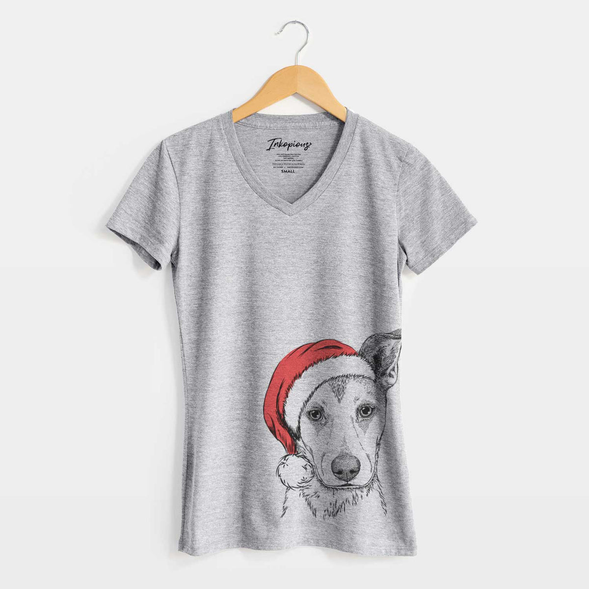 Santa Coral the Mixed Breed - Women's V-neck Shirt