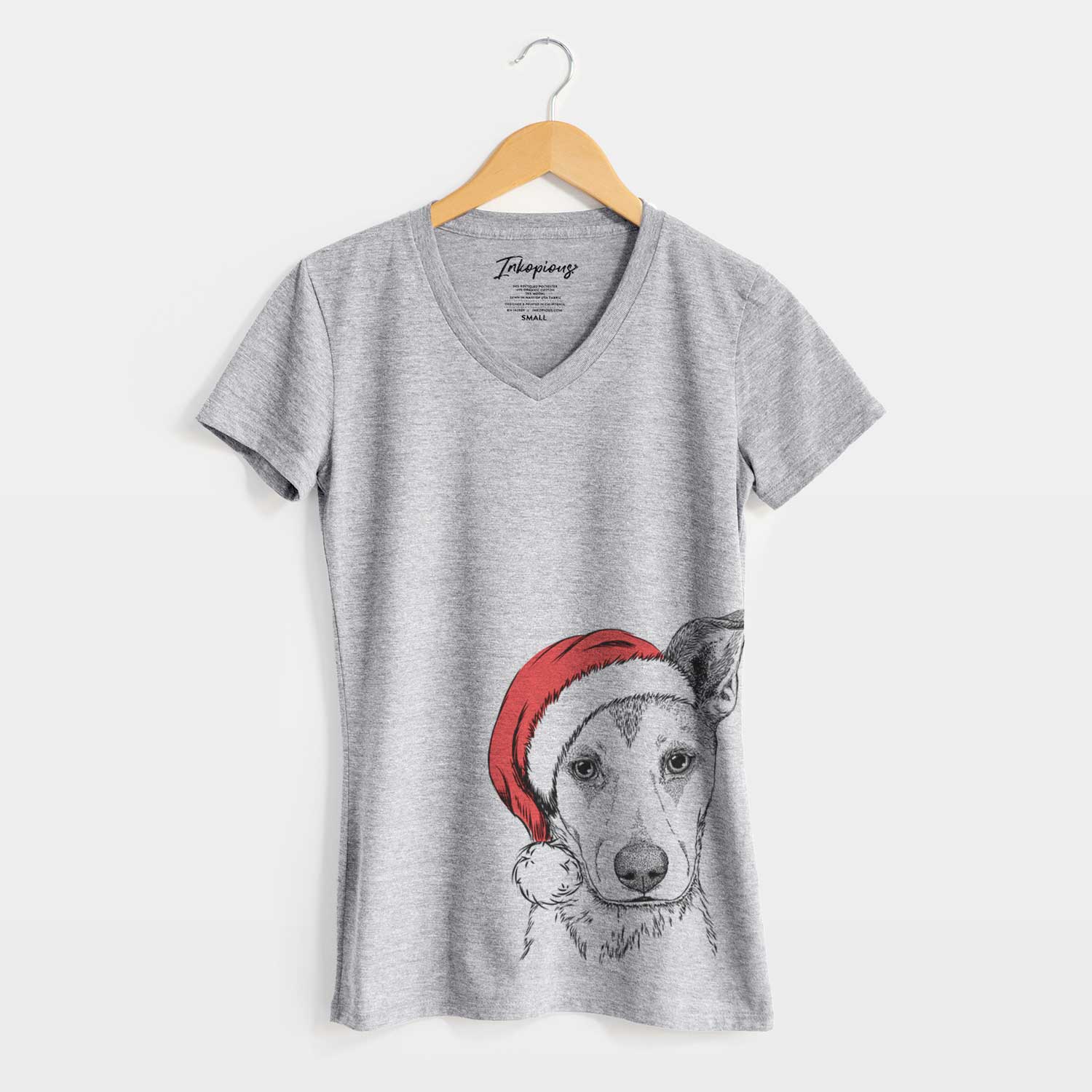 Santa Coral the Mixed Breed - Women's V-neck Shirt