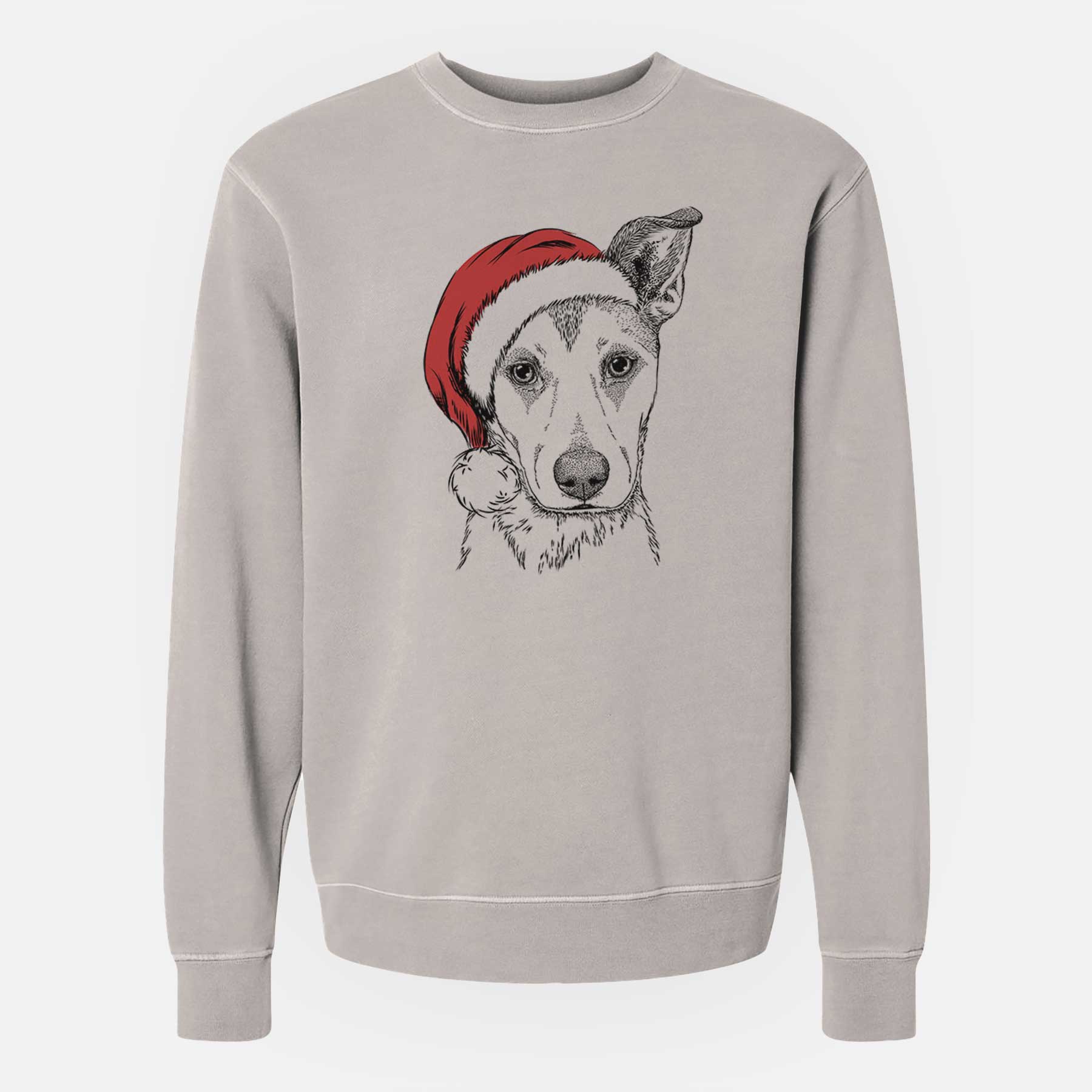 Santa Coral the Mixed Breed - Unisex Pigment Dyed Crew Sweatshirt