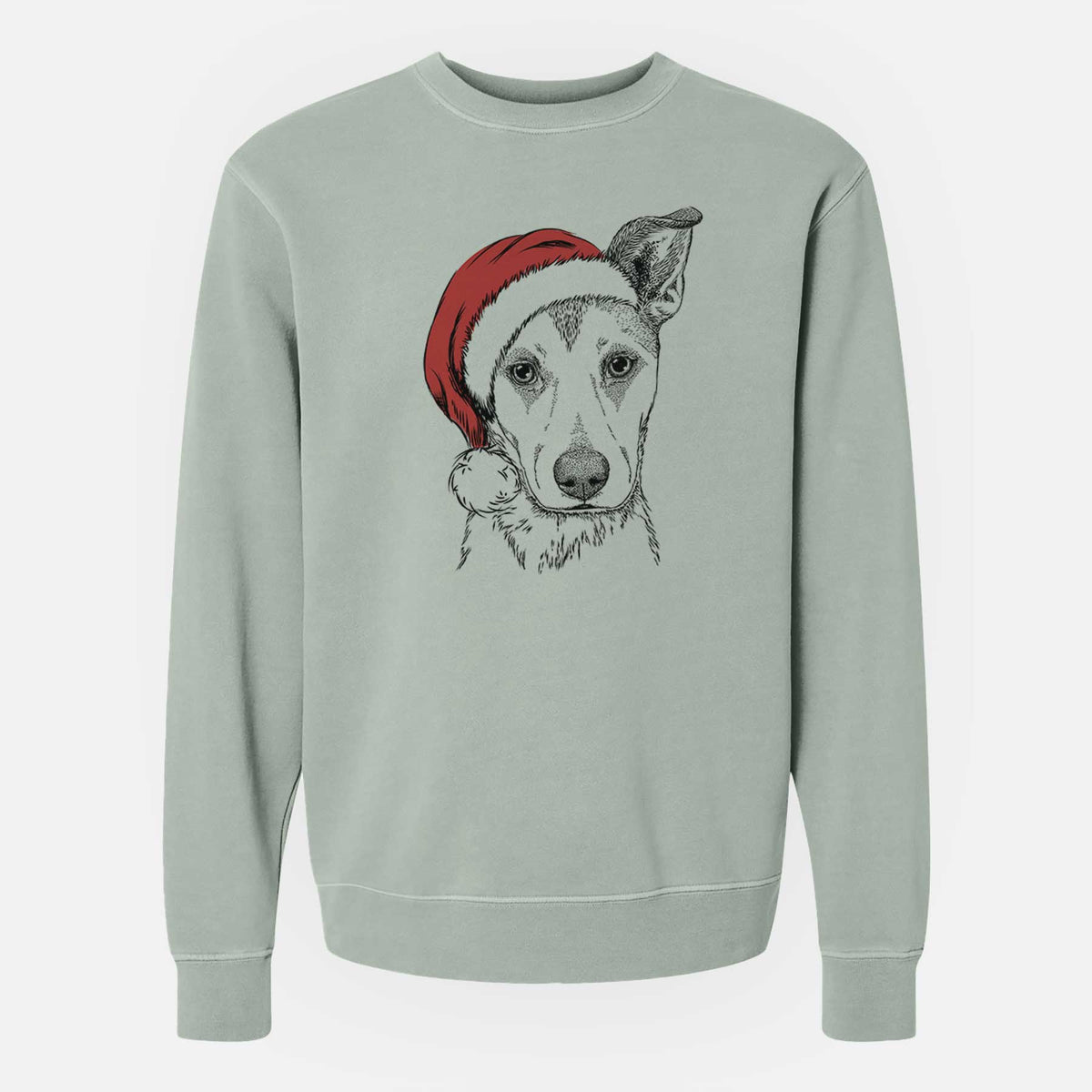 Santa Coral the Mixed Breed - Unisex Pigment Dyed Crew Sweatshirt