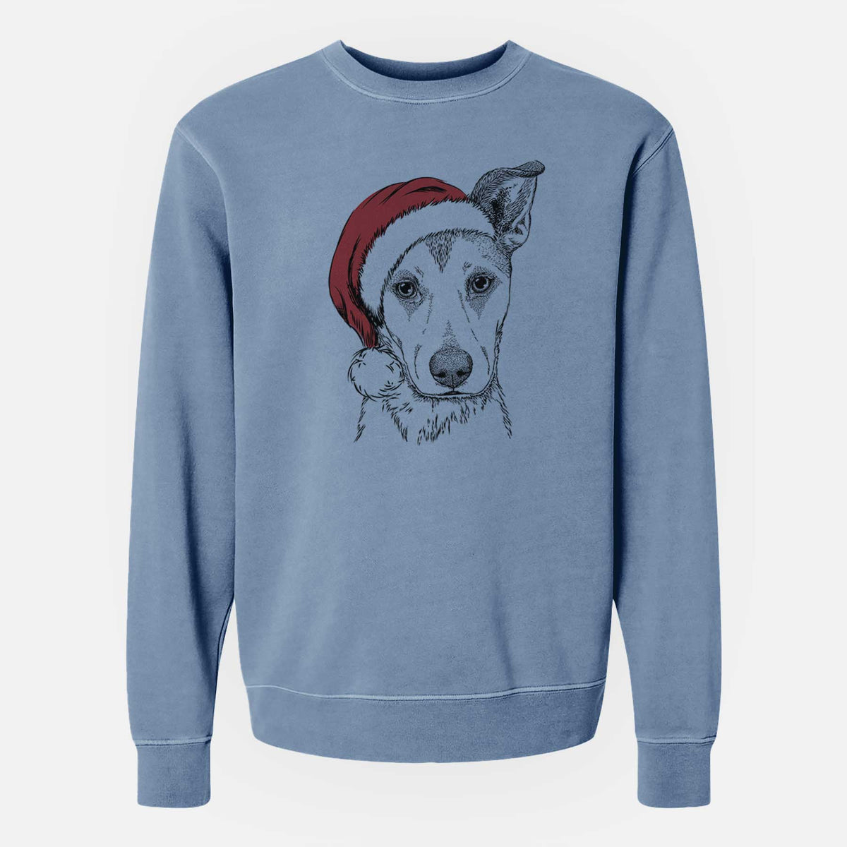 Santa Coral the Mixed Breed - Unisex Pigment Dyed Crew Sweatshirt