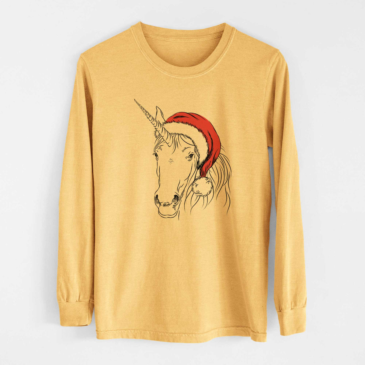 Santa Cosmic the Unicorn - Heavyweight 100% Cotton Long Sleeve