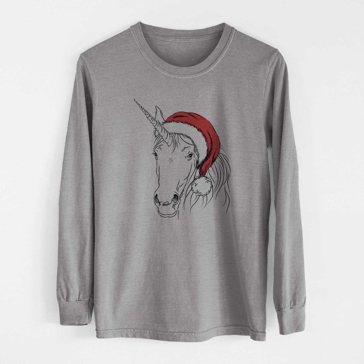 Santa Cosmic the Unicorn - Heavyweight 100% Cotton Long Sleeve