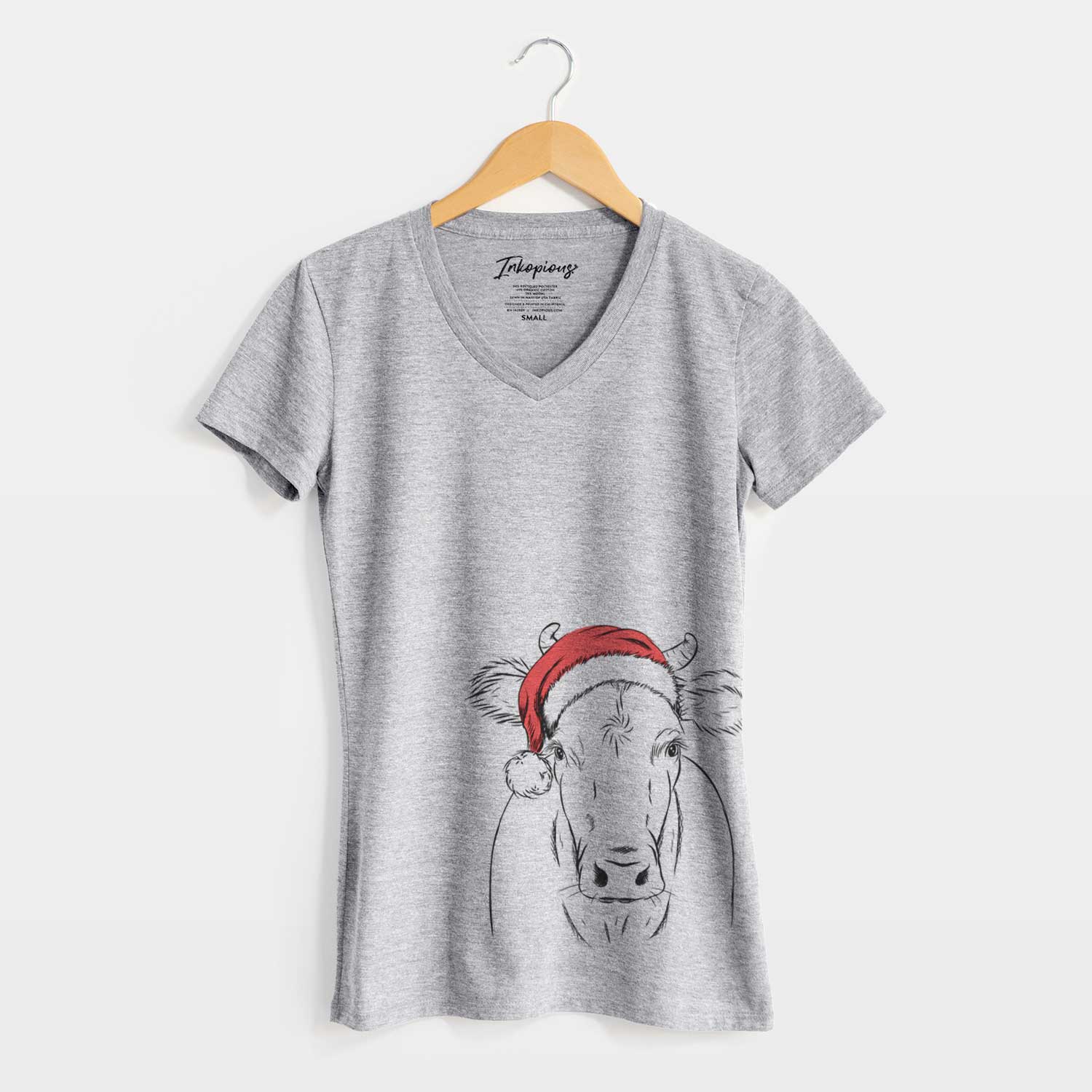 Santa Cruz the Cow - Women's V-neck Shirt