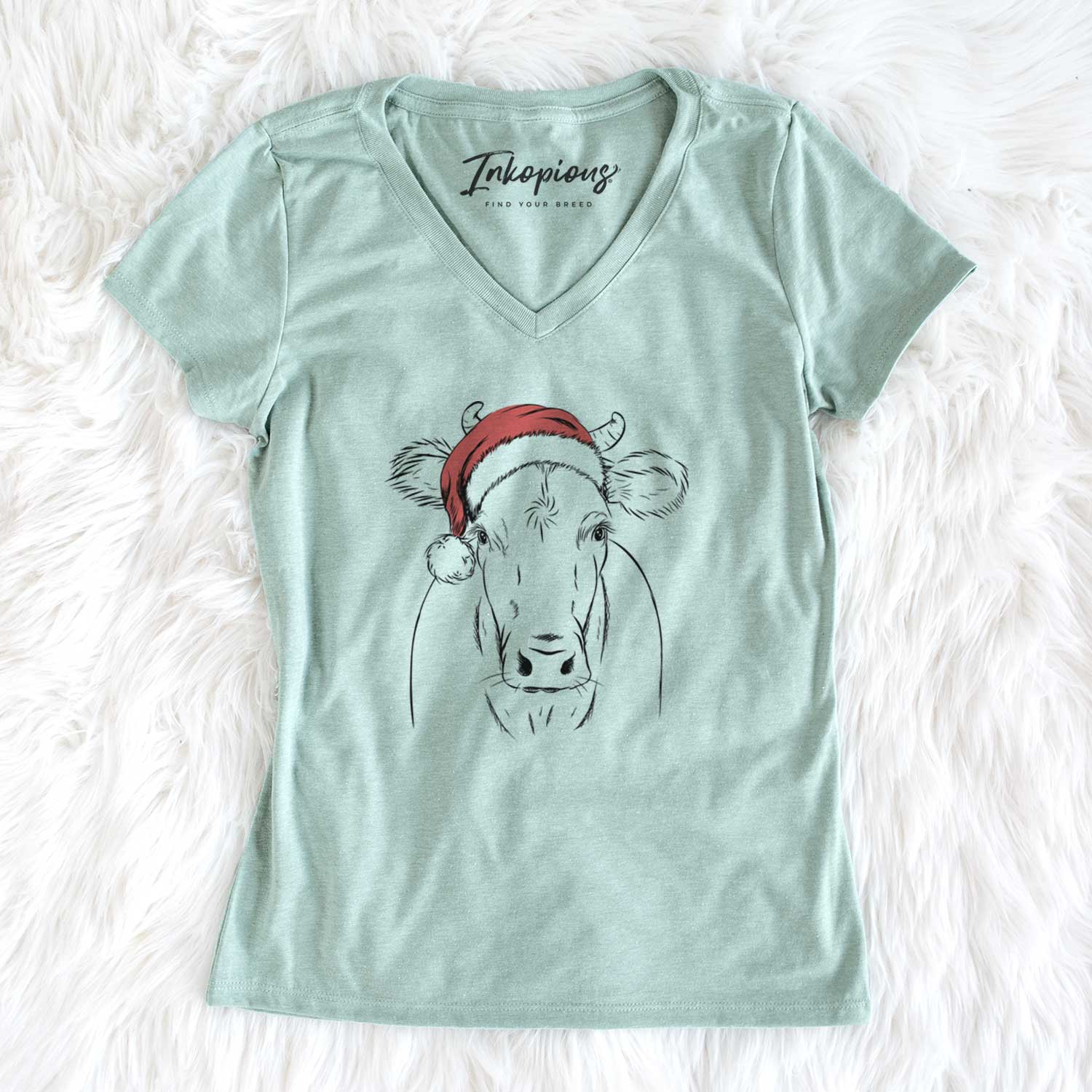 Santa Cruz the Cow - Women's V-neck Shirt