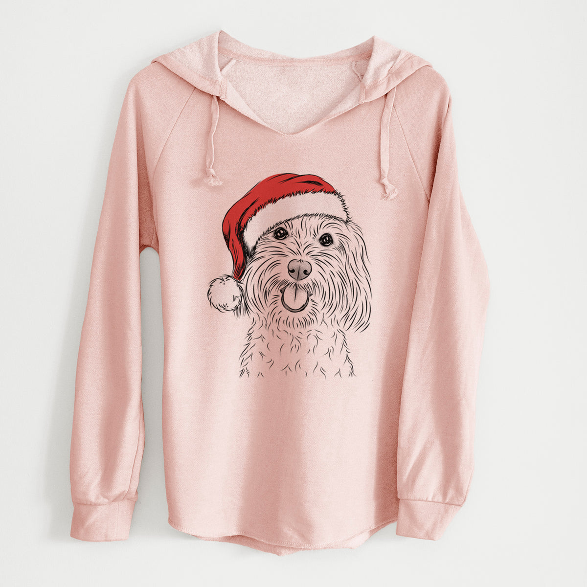 Santa Cuddles the Coton de Tulear - Cali Wave Hooded Sweatshirt