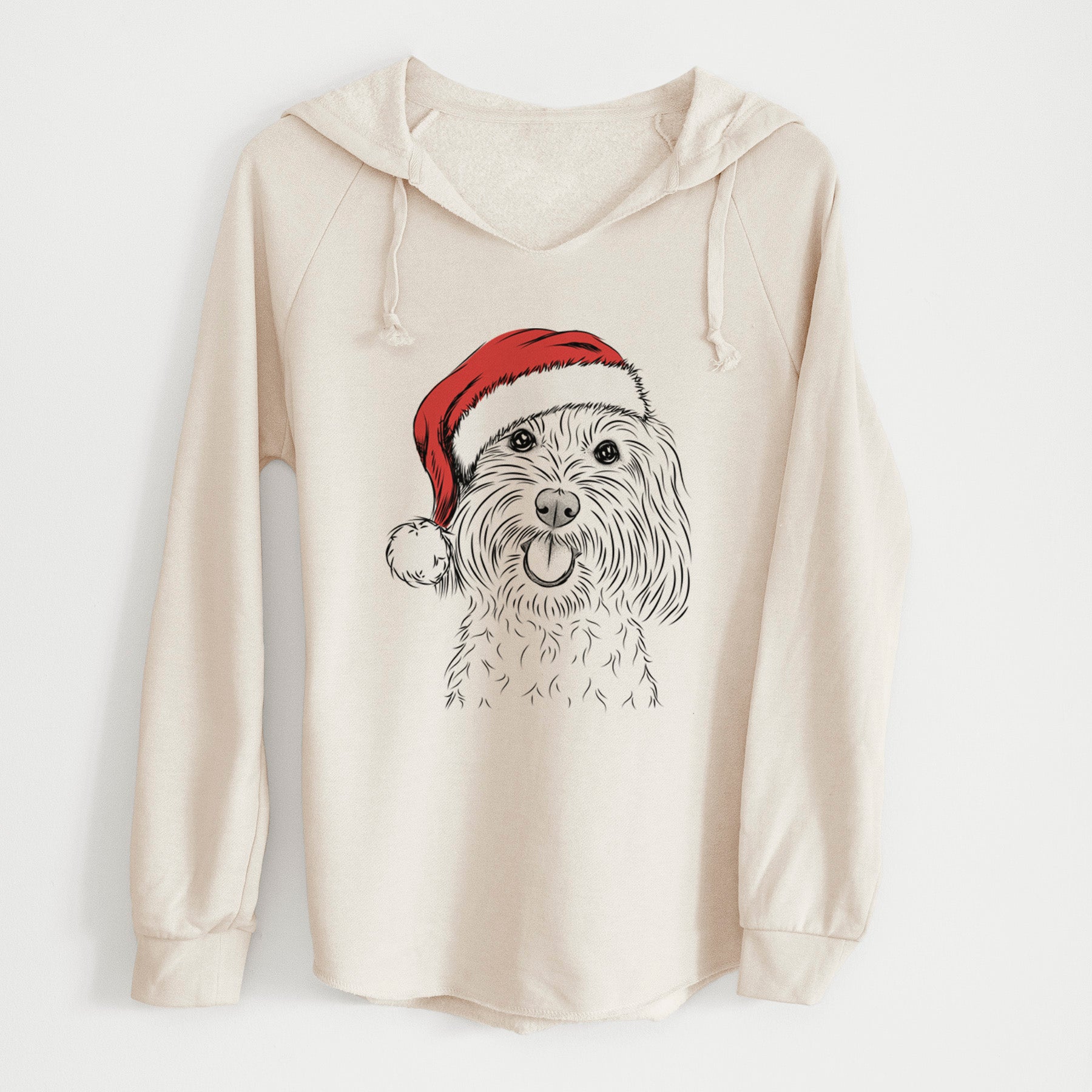 Santa Cuddles the Coton de Tulear - Cali Wave Hooded Sweatshirt