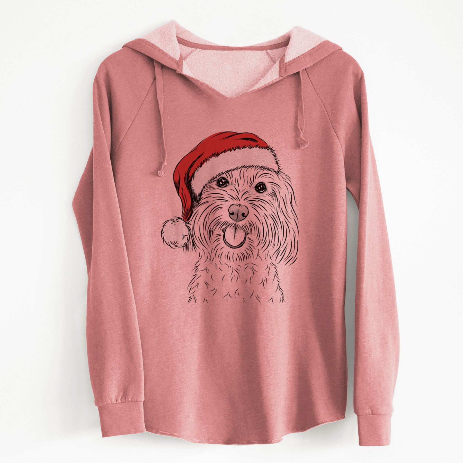 Santa Cuddles the Coton de Tulear - Cali Wave Hooded Sweatshirt