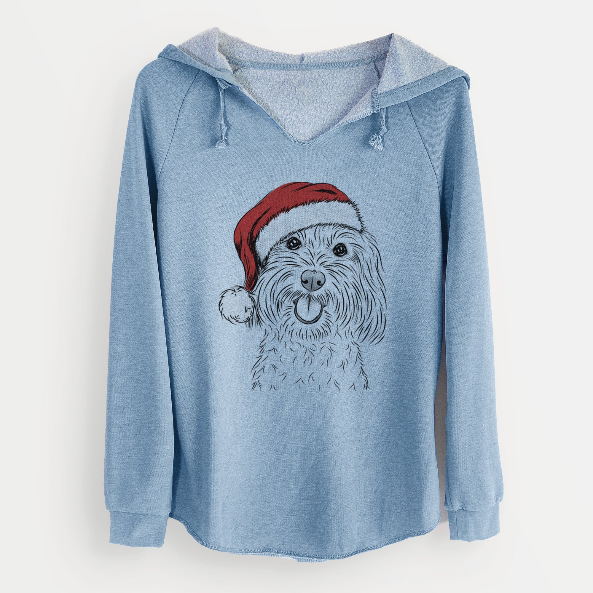 Santa Cuddles the Coton de Tulear - Cali Wave Hooded Sweatshirt