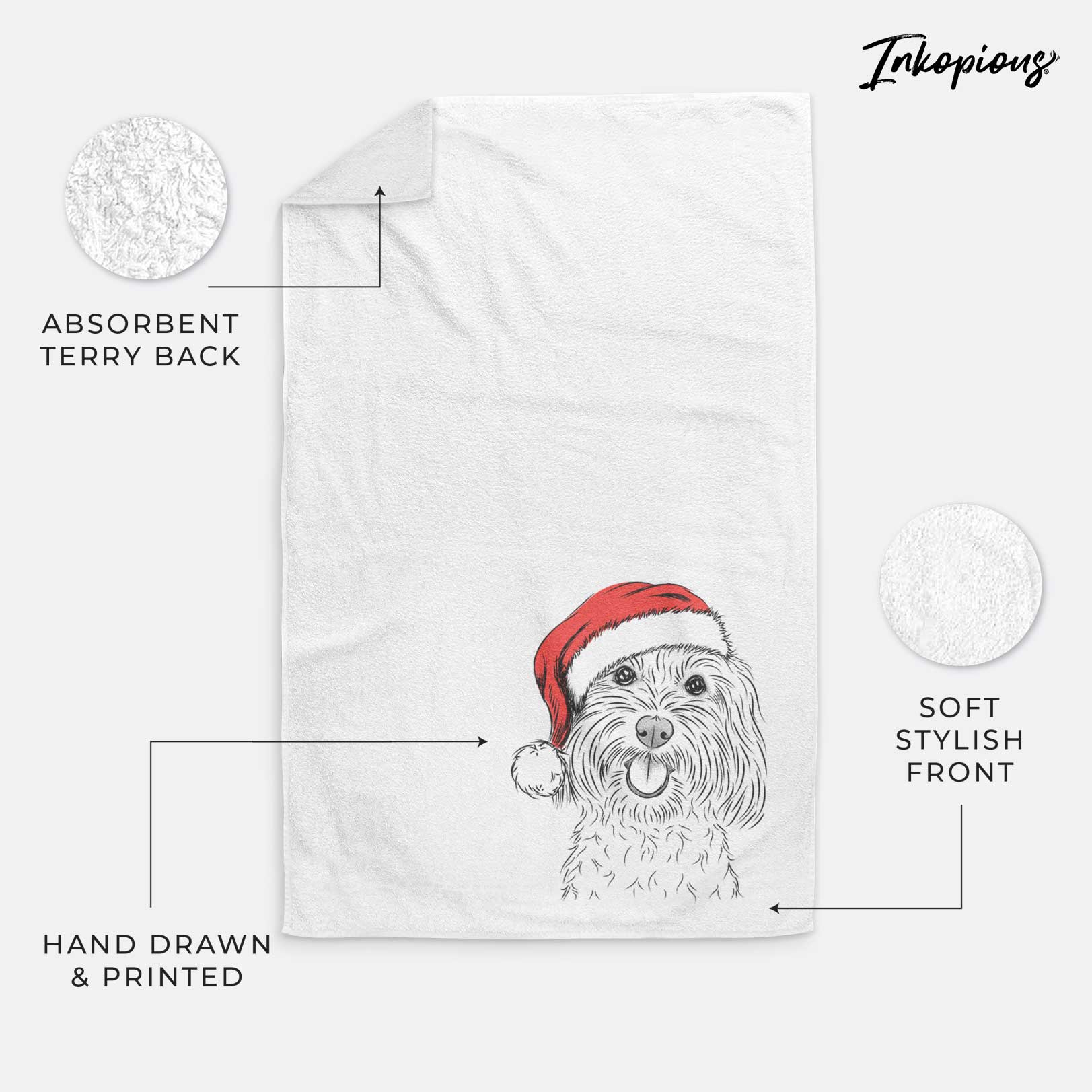 Cuddles the Coton de Tulear Decorative Hand Towel