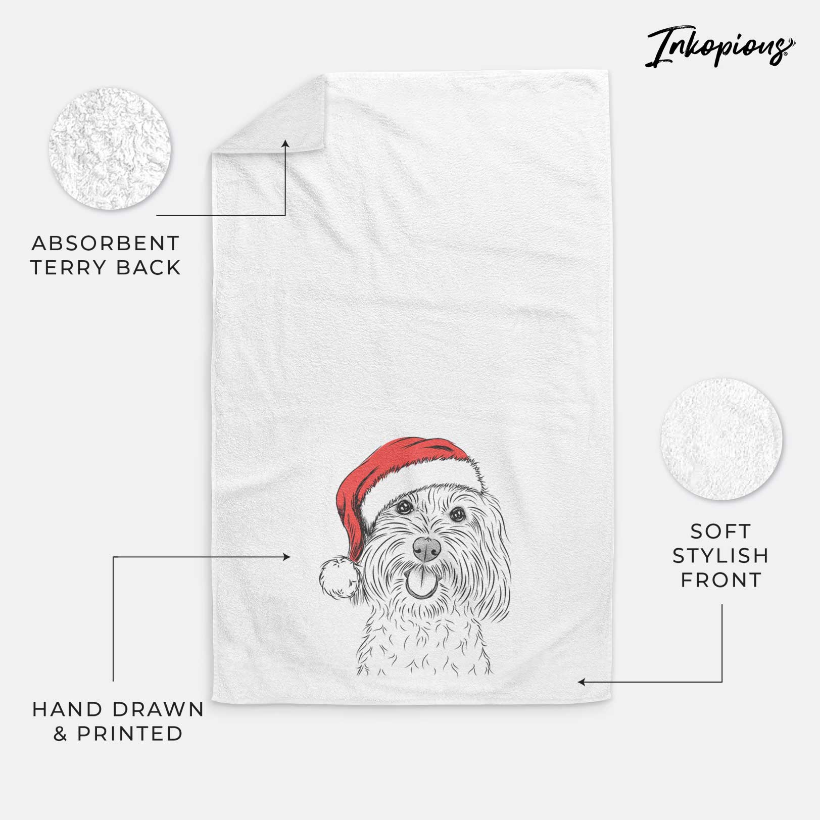 Cuddles the Coton de Tulear Decorative Hand Towel