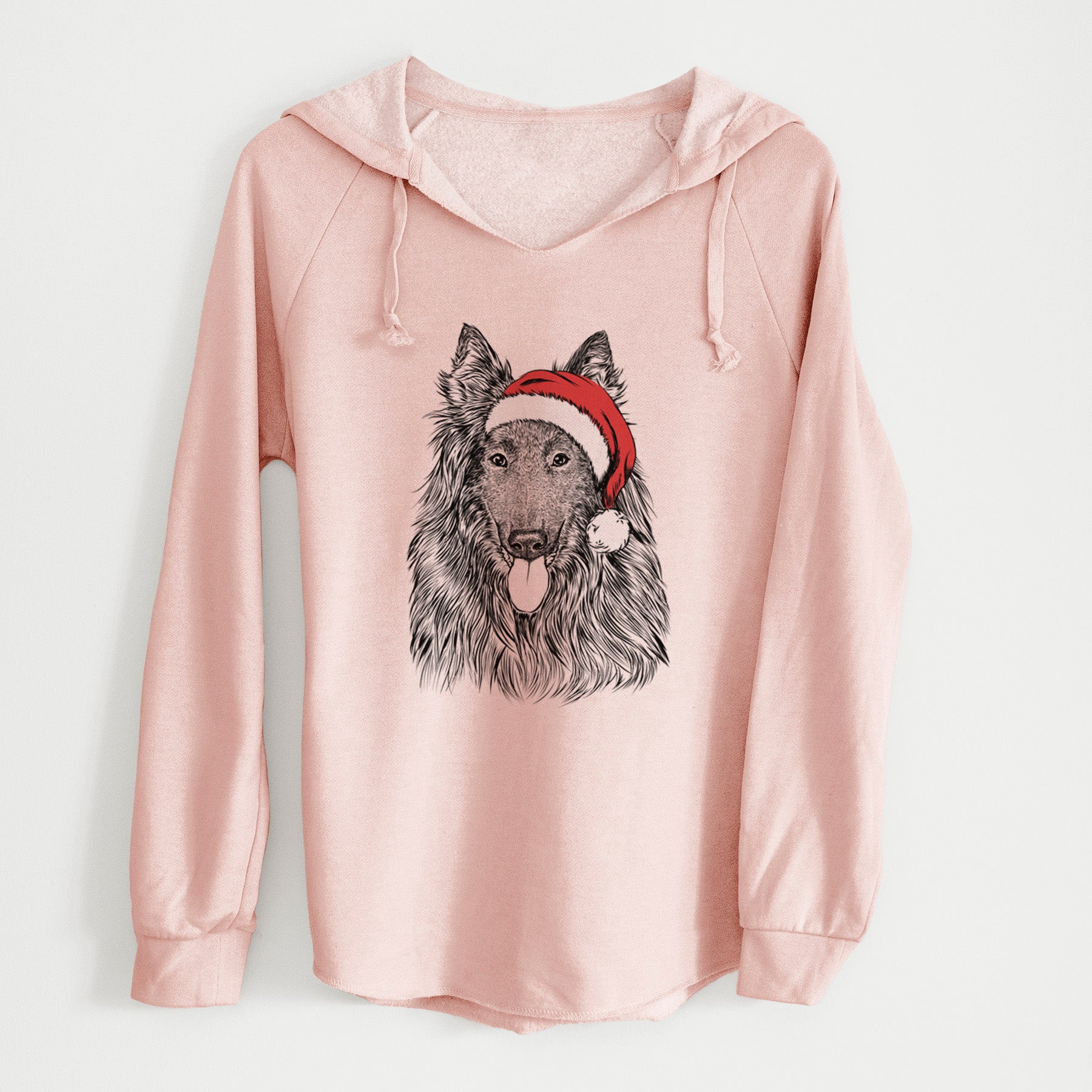 Santa Daan the Belgian Shepherd - Cali Wave Hooded Sweatshirt