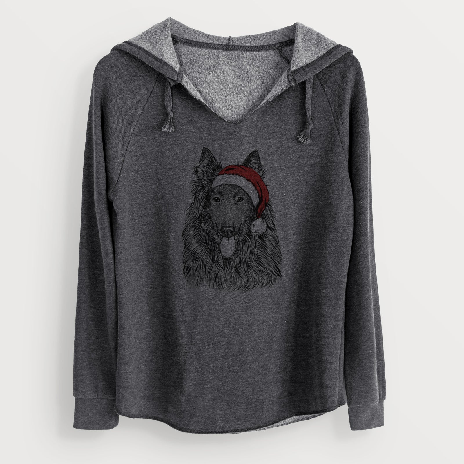 Santa Daan the Belgian Shepherd - Cali Wave Hooded Sweatshirt