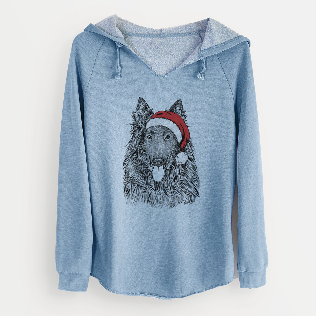 Santa Daan the Belgian Shepherd - Cali Wave Hooded Sweatshirt