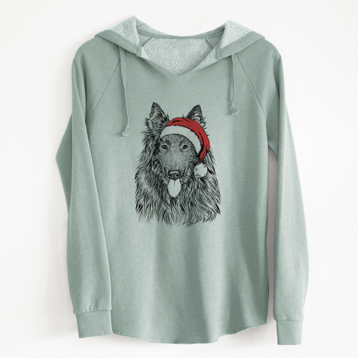 Santa Daan the Belgian Shepherd - Cali Wave Hooded Sweatshirt