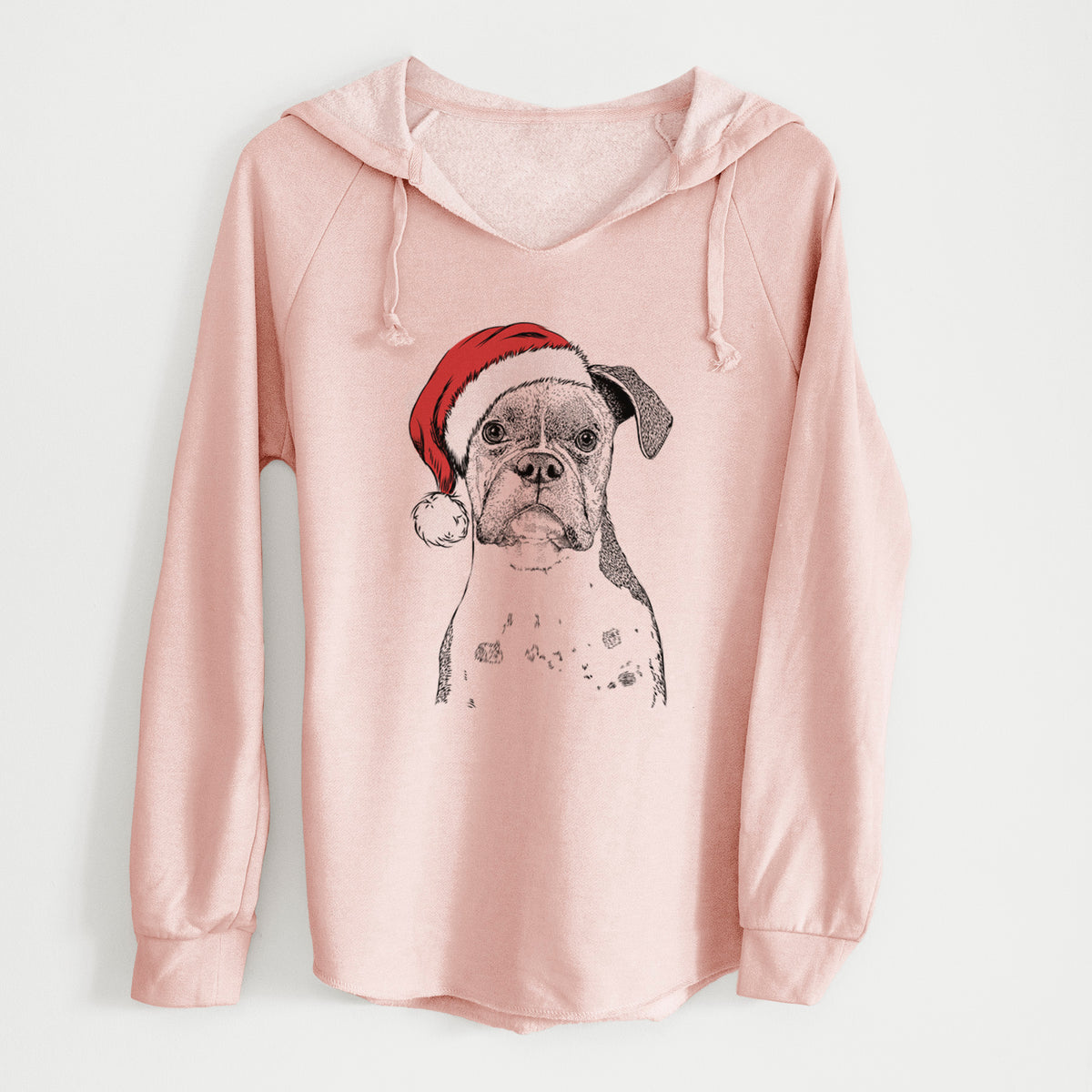 Santa Daisy the Boxer - Cali Wave Hooded Sweatshirt